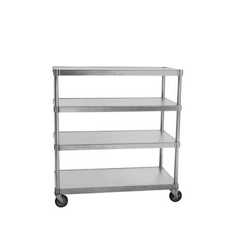 Prairie View Industries Prairie View N204860-4-CHL2 Mobile 4 Tier Queen Mary Shelving Units; 54 x 20 x 60 in. A204860-4-CHL2